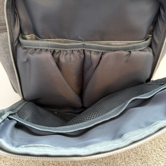 Banana Fish Midi Backpack Diaper Bag Gray Insulated Bottle Holder Changing Pad - Picture 3 of 7